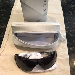 Oakley Dart Black Chrome Aviator style sunglasses